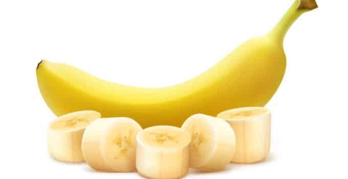 vector whole chopped ripe yellow banana isolated white background 1284 45451