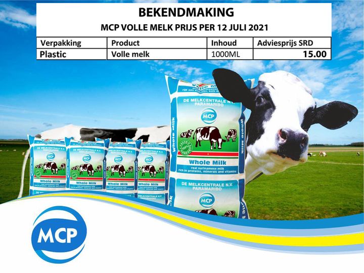 Gepasteuriseerde volle melk Melkcentrale naar SRD 15