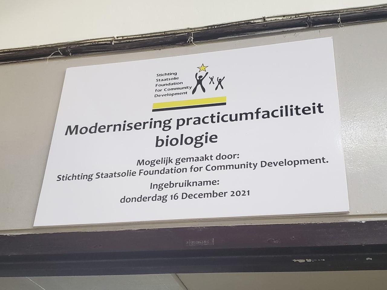 Oplevering Staatsolie-FWNW Biologieproject