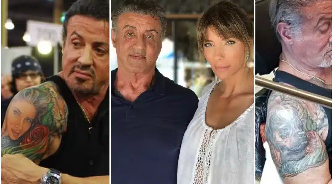 Sylvester Stallone’s vrouw dient scheiding in daags nadat hij tatoeage van haar gezicht met een hond heeft bedekt