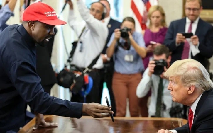 kanye west en trump 1