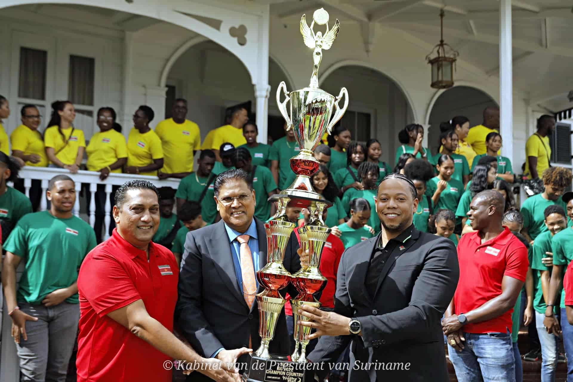 Succesvolle Inter-Guyanese sporters te gast bij de president