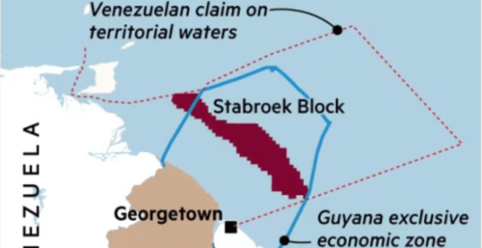 Wel heel absurd dat Venezuela ook Surinaamse wateren claimt