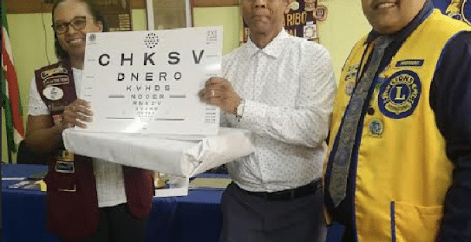 Lions Club Paramaribo Central en Eye Care Foundation ondersteunen oogzorg in Suriname