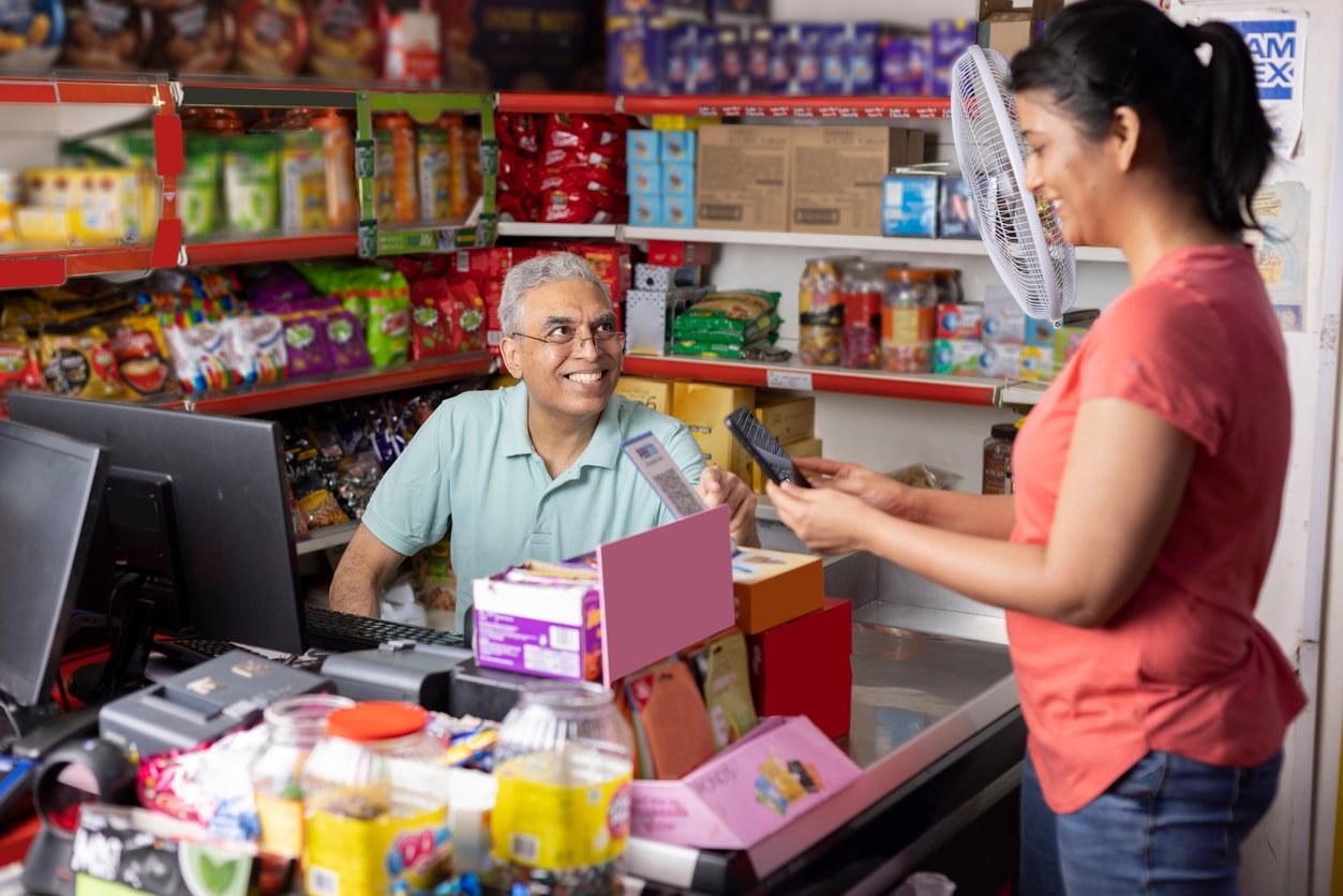 supermarkt winkel betalen boodschappen eten