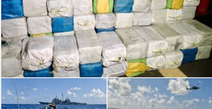 Inbeslagname van semi-duikboot met 2.370 kilo cocaïne voor de kust van Guyana