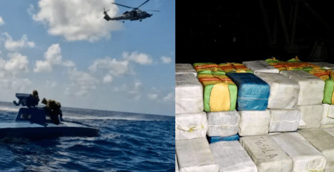 ‘Narco-onderzeeër’ met meer dan 2300 kilogram cocaïne onderschept voor kust Guyana