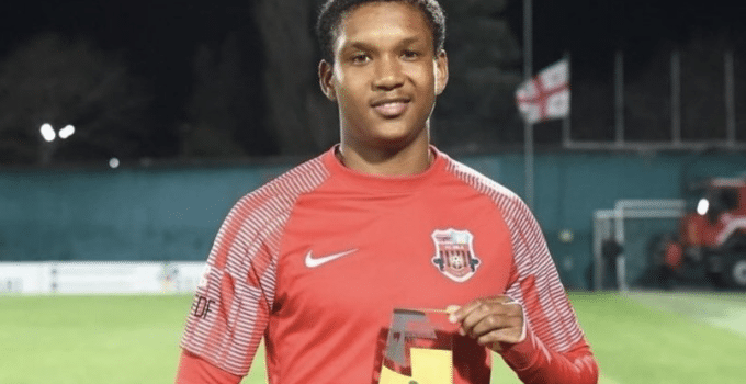 Surinaamse aanvaller Tayrell Wouter schittert in Georgische voetbalcompetitie