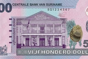 500 srd vijfhonderd surinaamse dollar geld