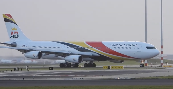 air belgium airbus vliegtuig