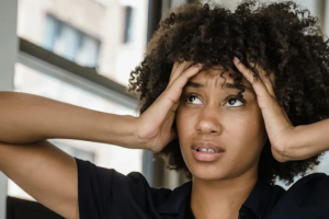 vrouw stress depressief