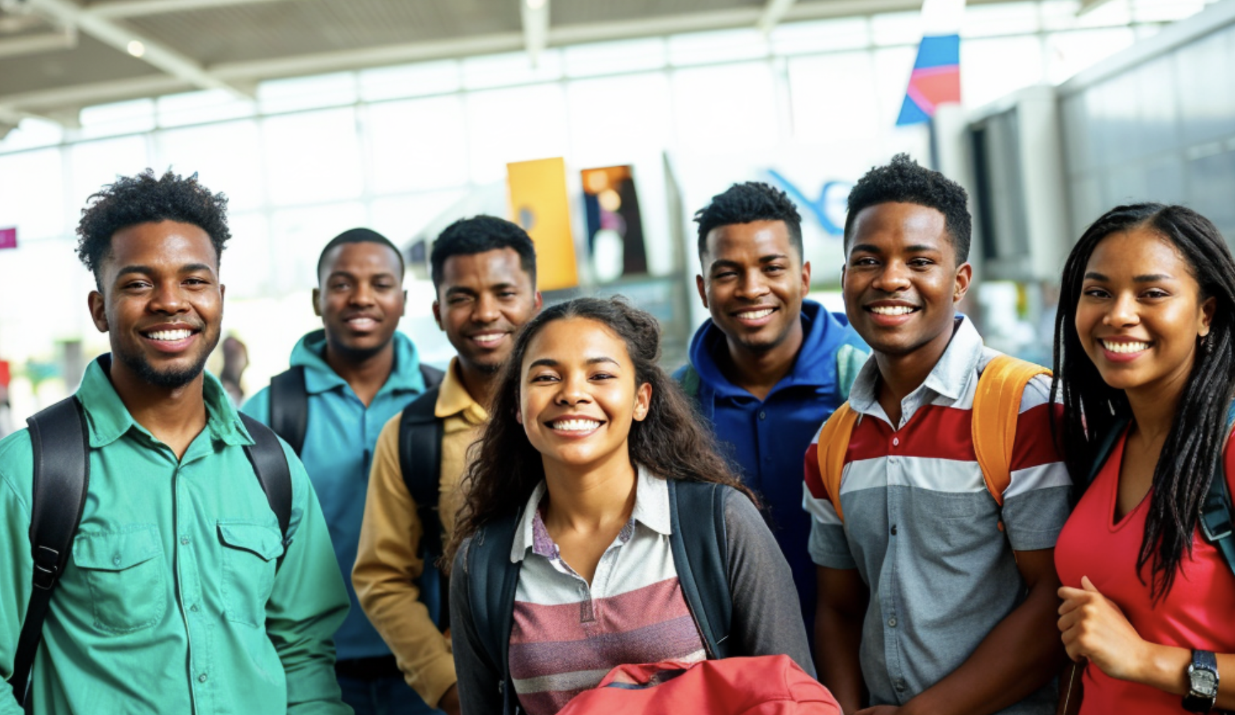 jongeren groep vrienden studenten reizen