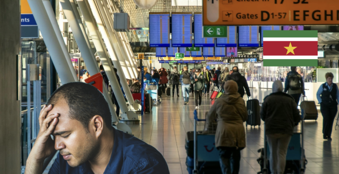 schiphol suriname stress vertraging