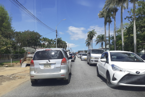 verkeer paramaribo suriname auto wegen file