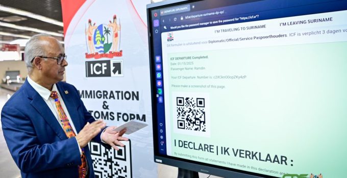 Modernisering grensprocedures met Digitaal Immigration & Customs Form mijlpaal voor Suriname