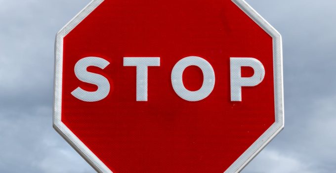 stop bord verkeer