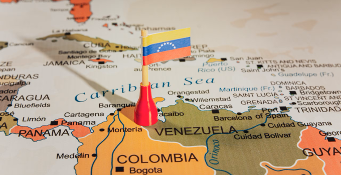 venezuela-location-map-flag-pin en guyana grensconflict